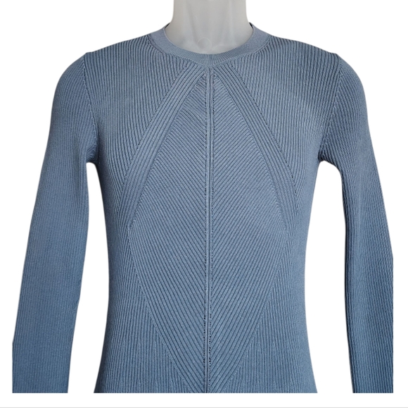 Michael Kors Blue Long Sleeve Flattering Skirt Dress Size M - Picture 6 of 12